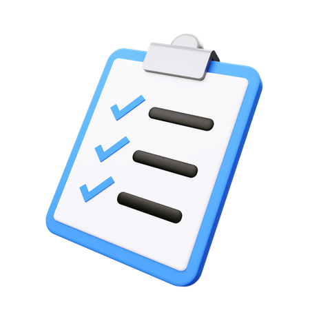 List  3D Icon