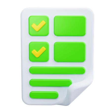 List  3D Icon