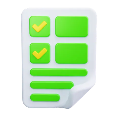 List  3D Icon