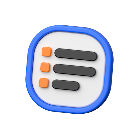 List  3D Icon