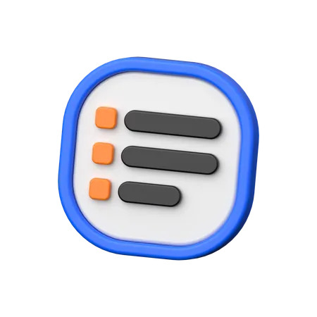 List  3D Icon