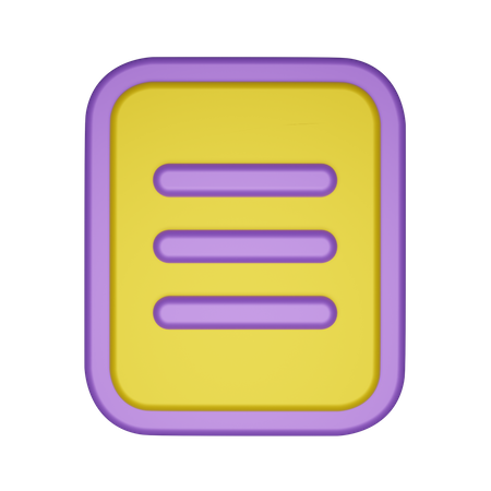 List  3D Icon