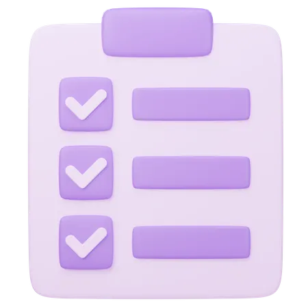 List  3D Icon