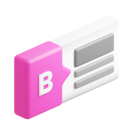List Box B  3D Icon