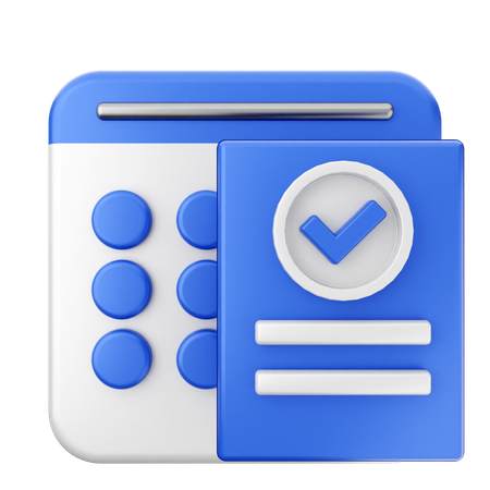 List Calendar  3D Icon