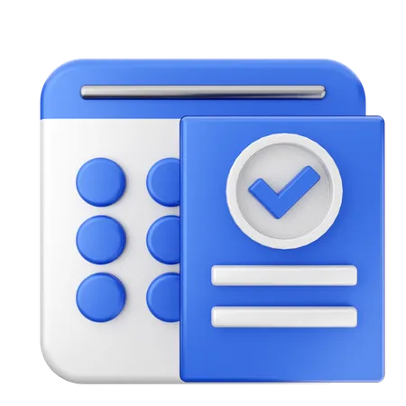 List Calendar  3D Icon