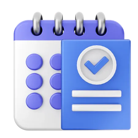 List Calendar  3D Icon