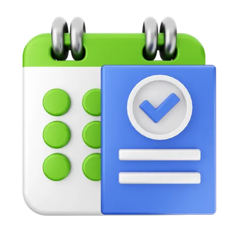 List Calendar  3D Icon