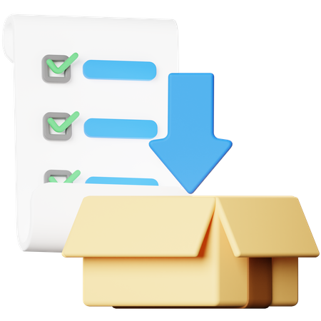 List Package  3D Icon