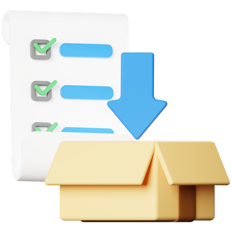 List Package  3D Icon