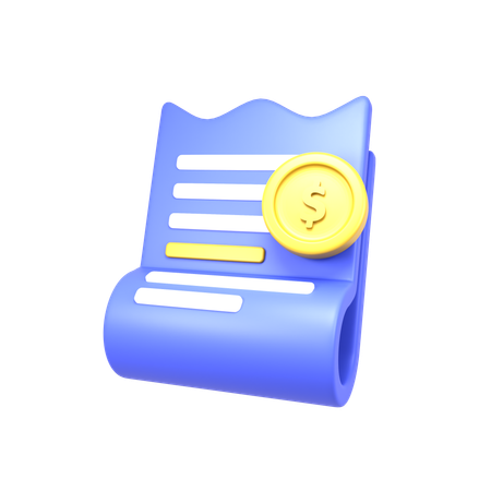 List payment  3D Icon