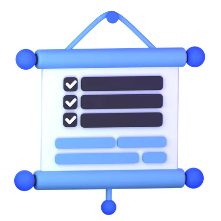 List Presentation  3D Icon