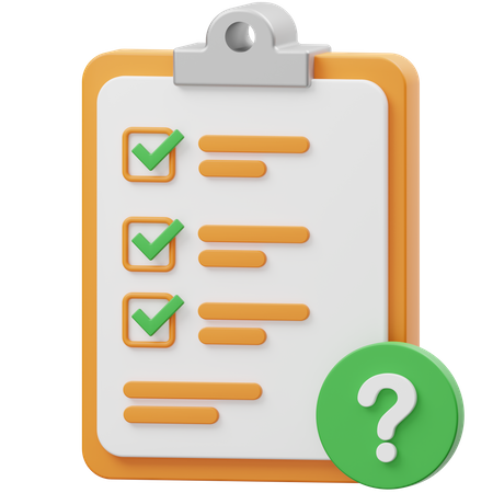 List Question  3D Icon