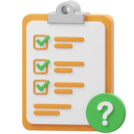 List Question  3D Icon