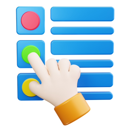 List Selection  3D Icon