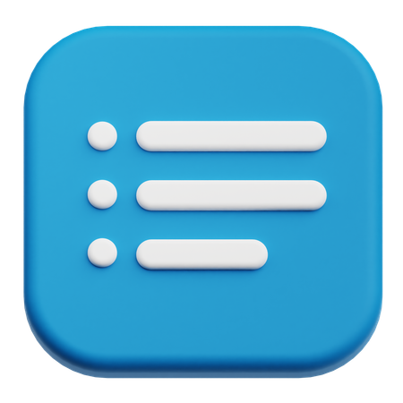Lista com marcadores  3D Icon