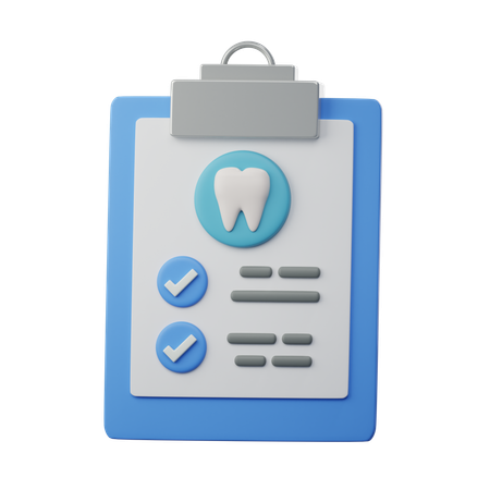 Lista de revisión dental  3D Icon