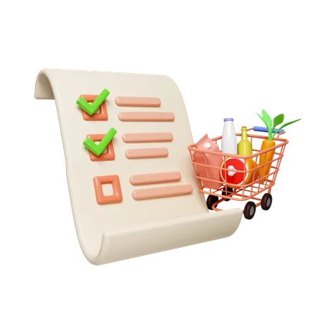 Lista de compras  3D Icon