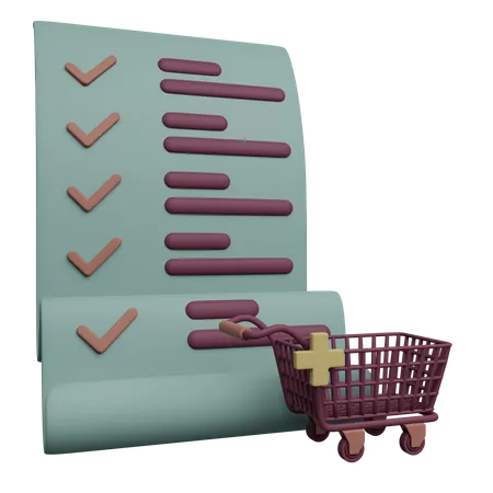 Lista de compras  3D Icon