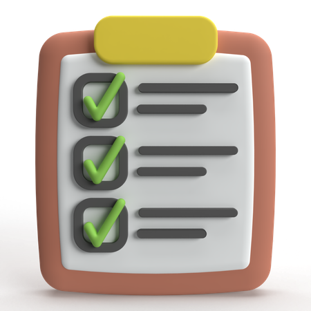 Lista de controle  3D Icon