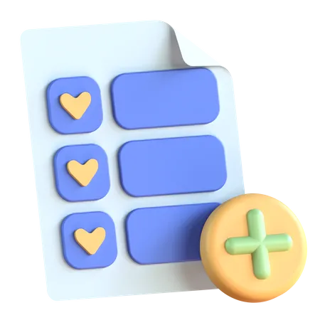 Lista de deseos  3D Icon