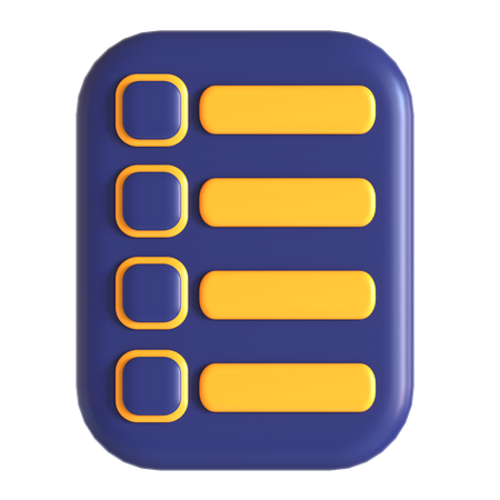 Lista de documentos  3D Icon