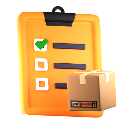Lista de entrega  3D Icon