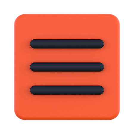 Lista de hambúrguer  3D Icon