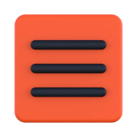 Lista de hambúrguer  3D Icon