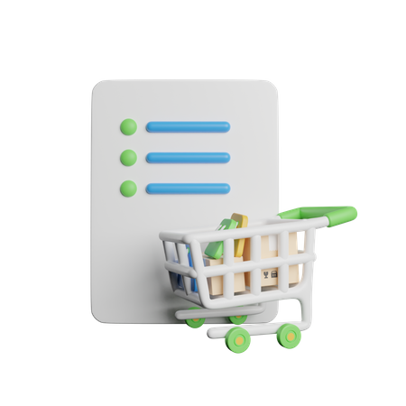 Lista de la compra  3D Icon