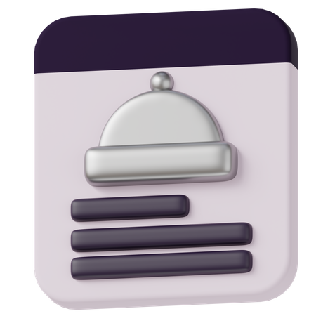 Lista de pedidos de comida  3D Icon