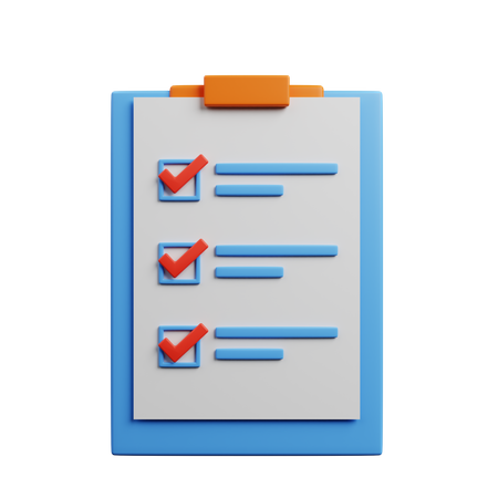 Lista de planejamento  3D Icon