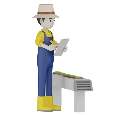 Lista de plantas de fabricación de agricultores  3D Illustration
