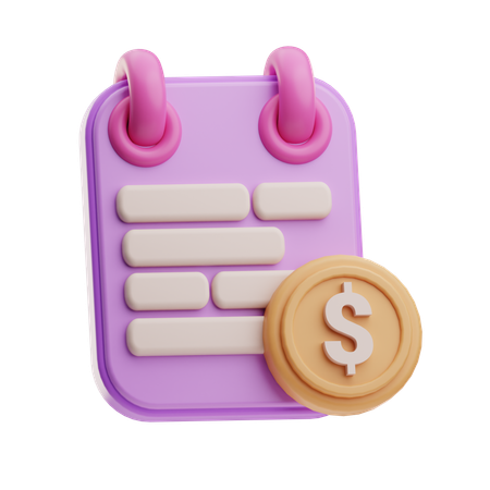 Lista de presupuesto  3D Icon