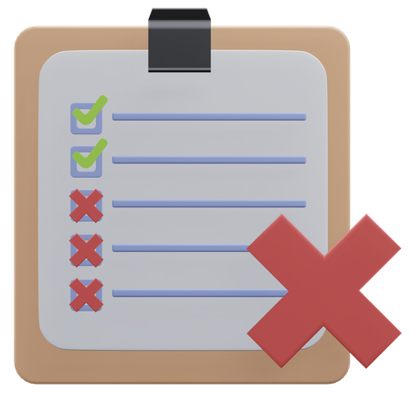 Lista de rechazados  3D Icon