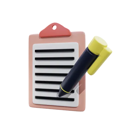 Lista de tareas  3D Illustration