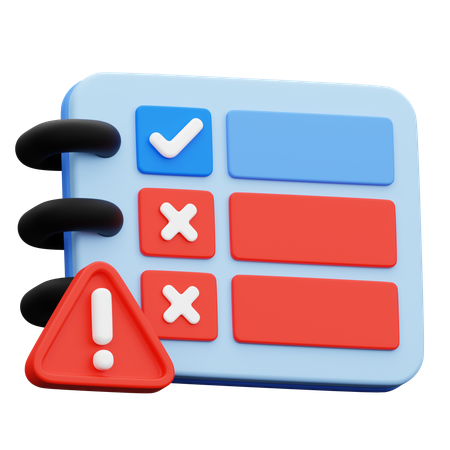 Lista de cosas por hacer no completa  3D Icon