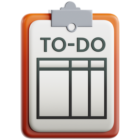 Lista de afazeres  3D Icon