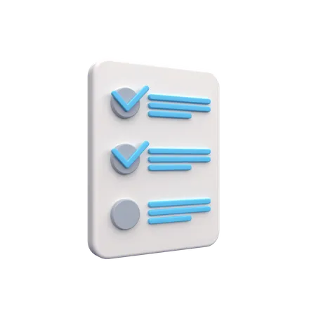 Lista de controle  3D Icon