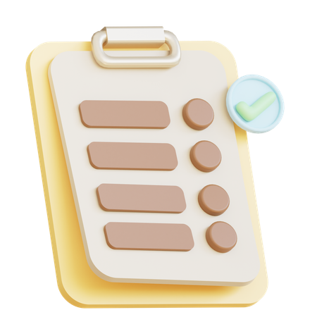 Lista de verificação  3D Icon