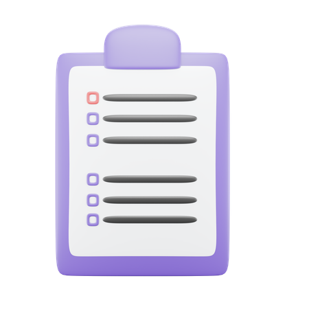 Lista de controle  3D Icon