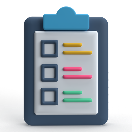 Lista de controle  3D Icon