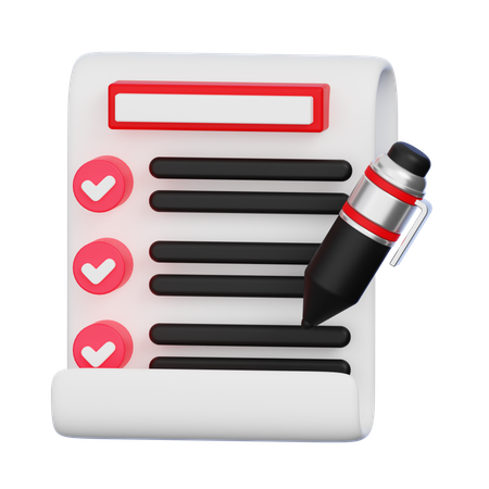 Lista de verificação  3D Icon