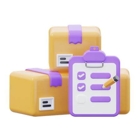 Lista de verificação de entrega  3D Icon
