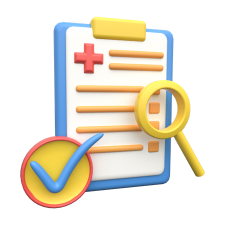 Lista de verificação médica  3D Icon