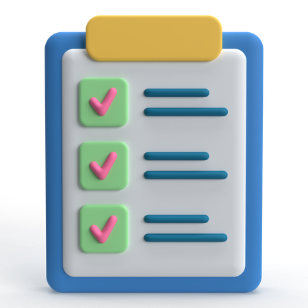 Lista de Verificación  3D Icon