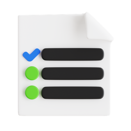 Lista de Verificación  3D Icon