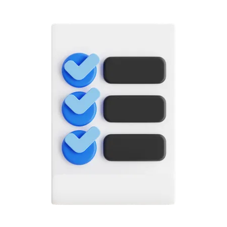 Lista de Verificación  3D Icon