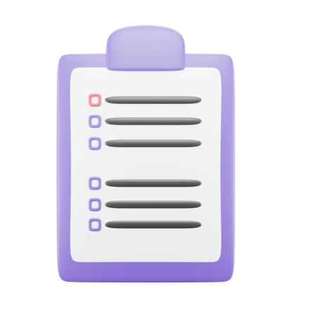 Lista de Verificación  3D Icon