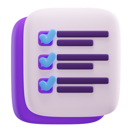 Lista de Verificación  3D Icon